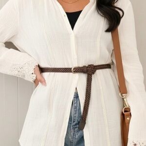 Brown Weave Began Belt (U415)